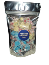Load image into Gallery viewer, Assorted Blueberry salt water taffy 200g pouch
