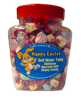 Load image into Gallery viewer, Assorted salt water taffy Easter cottontail jar