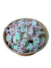 Load image into Gallery viewer, Assorted apple salt water taffy 500g bowl