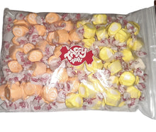 Load image into Gallery viewer, Assorted Orange & Lemon cream salt water taffy 500g bag