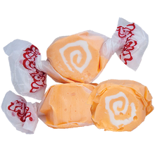 Load image into Gallery viewer, Assorted lemon and orange salt water taffy gift jar
