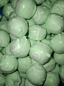 Freeze dried key lime salt water taffy Before and after