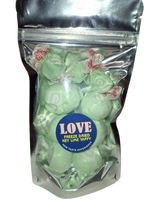 Load image into Gallery viewer, Freeze dried key lime salt water taffy Before and after
