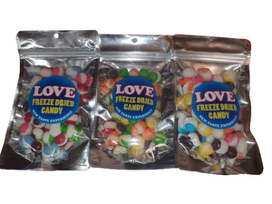 Freeze dried candy poppers selection 3 x 40g bags