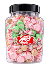Load image into Gallery viewer, Assorted Cherry salt water taffy jar
