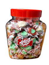 Load image into Gallery viewer, Assorted apple salt water taffy gift jar
