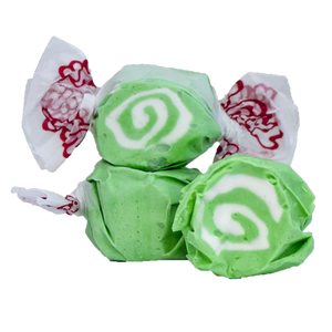 Freeze dried key lime salt water taffy Before and after