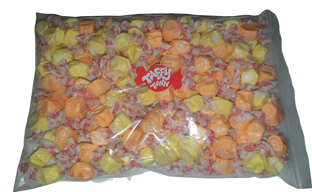 Assorted Orange & lemon cream salt water taffy 1kg bag