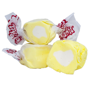 Assorted lemon and orange salt water taffy gift jar