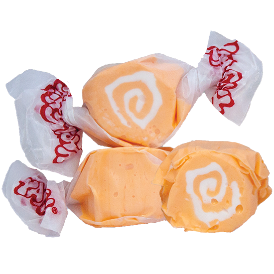 Assorted lemon and orange salt water taffy gift jar