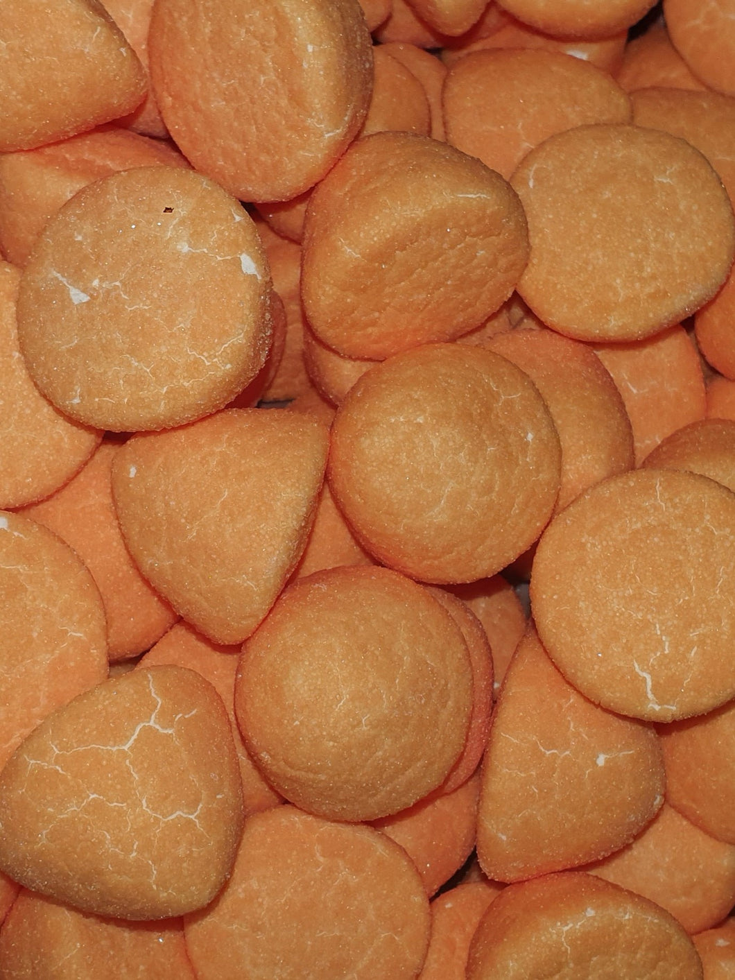 Freeze dried Orange paint balls Peach & vanilla flavoured marshmallows