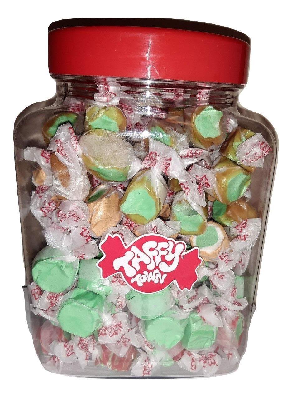 Assorted apple salt water taffy gift jar