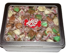 Load image into Gallery viewer, Assorted Caramel salt water taffy gift tin
