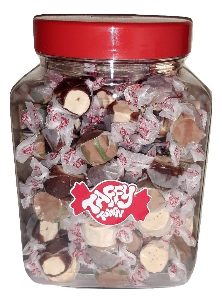 Assorted Chocolate salt water taffy gift jar