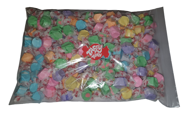 Assorted fruit flavoured mix salt water taffy 1kg bag