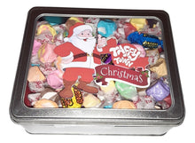 Load image into Gallery viewer, Assorted salt water taffy Christmas gift tin
